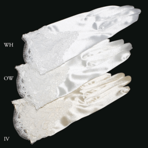 （販売商品）グローブ　サテンレースショート
